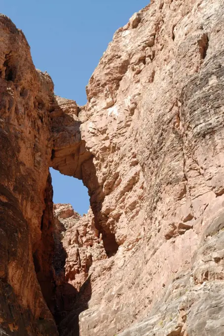 Giant arch in the Grand Canyon seen while rafting down the Colorado River, Grand Canyon, Arizona, USA