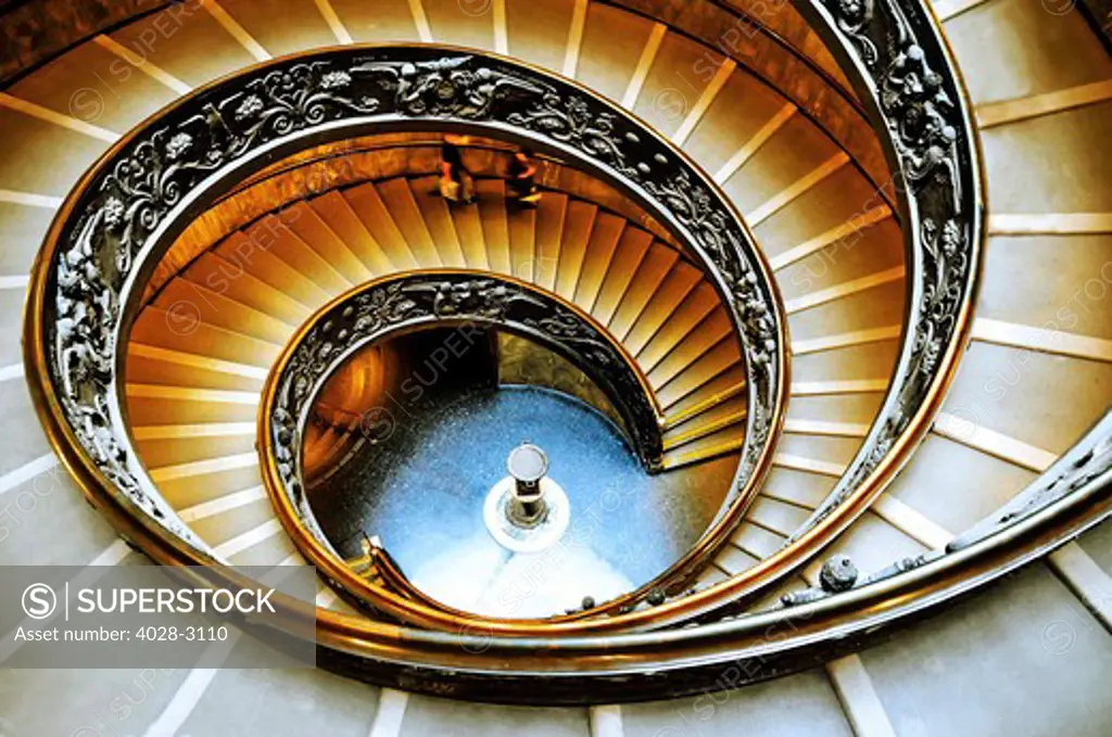 Italy, Lazio, Rome, Vatican, Vatican Museum spiral staircase, Vatican City