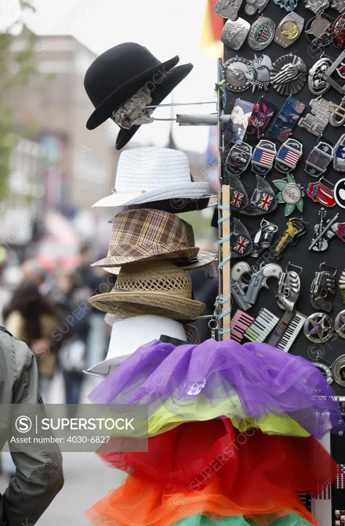 Hats at Camden Town Market Stall, London