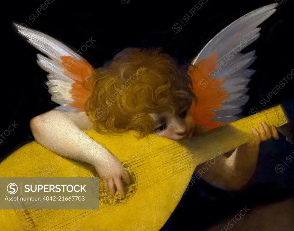 Musical Angel, by Rosso Fiorentino, 1521, Uffizi Gallery, Florence, Tuscany, Italy, Europe