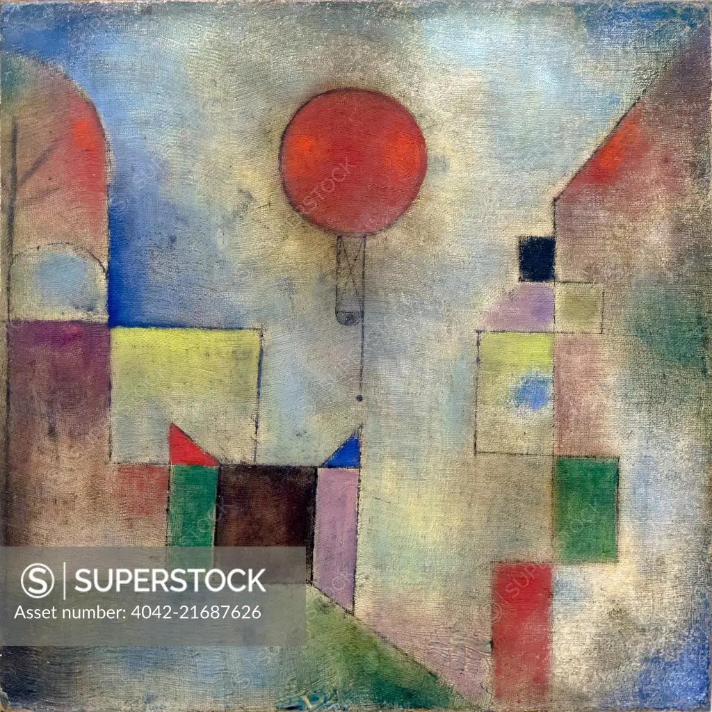 Red Balloon, by Paul Klee, 1922, Solomon R. Guggenheim Museum, Manhattan, New York City, USA, North America