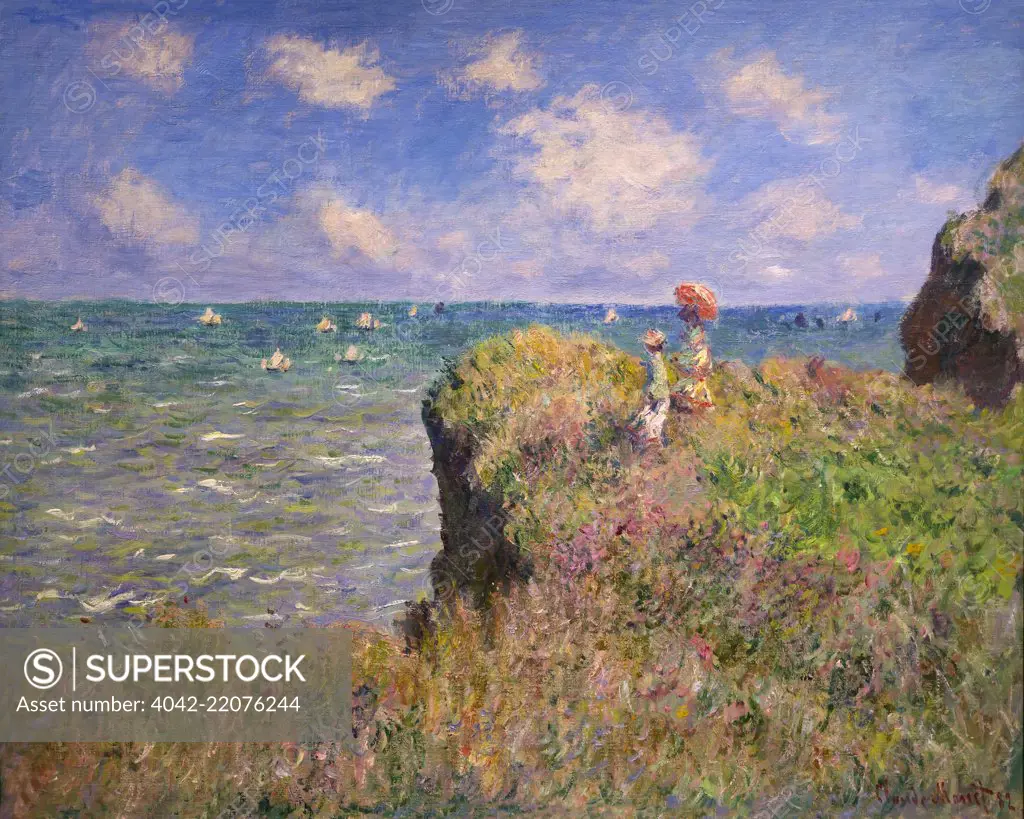 Cliff Walk at Pourville, Claude Monet, 1882, Art Institute of Chicago, Chicago, Illinois, USA, North America,