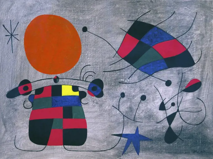 The Smile of the Flamboyant Wings by Joan Miro, 1953, Spain, Madrid, Reina Sofia Museum of Modern Art.