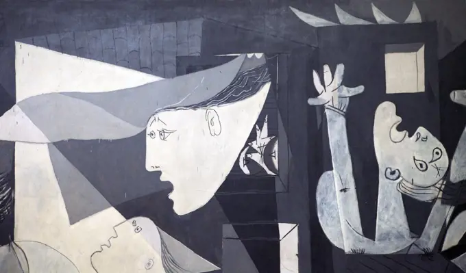 Detail of Guernica by Pablo Picasso, 1937, Spain, Madrid, Reina Sofia Museum of Modern Art