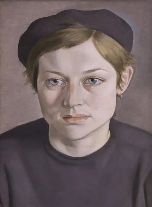 Girl with Beret, by Lucien Freud, 1951-1952, Manchester City Art Gallery, Manchester, England, UK, GB