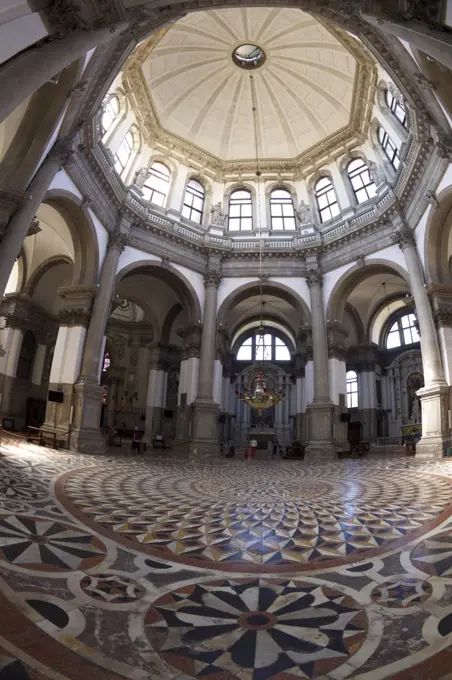 Interior of Santa Maria della Salute,  Venice, Italy, Europe