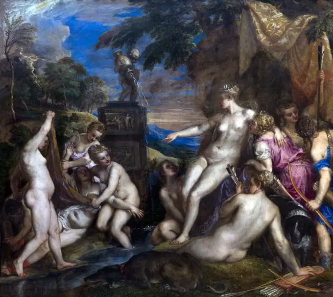 Diana and Callisto, by Titian, 1556-1559, National Gallery, London, England, UK, GB, Europe