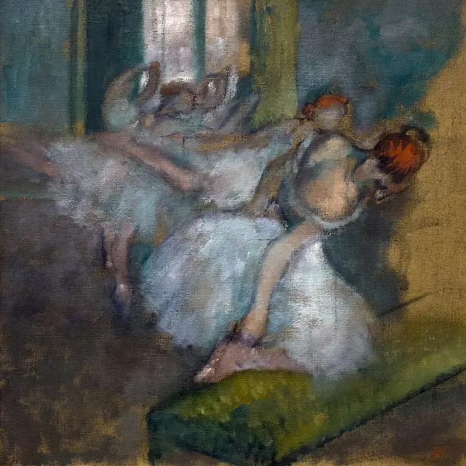 Ballet Dancers, by Edgar Degas, circa 1890-1900, National Gallery, London, England, UK, GB, Europe