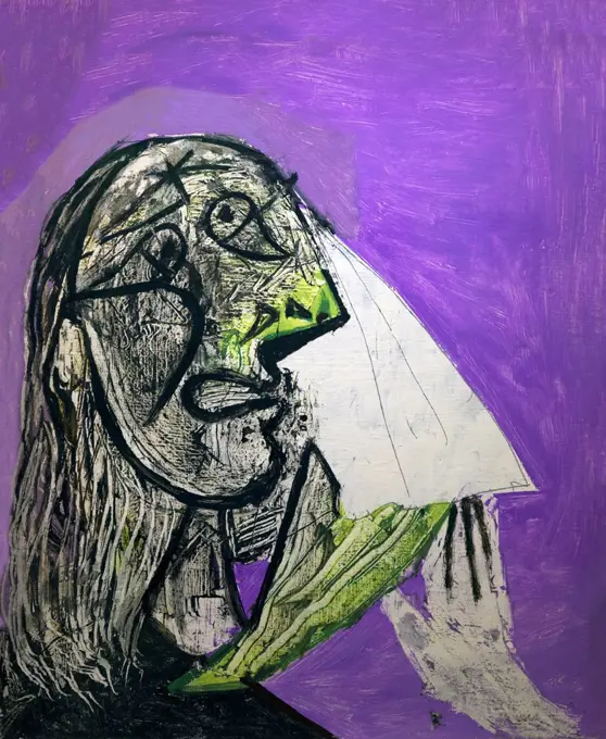 Crying Woman, La Femme qui Pleure, by Pablo Picasso, 1937, Musee Picasso, Paris, France, Europe