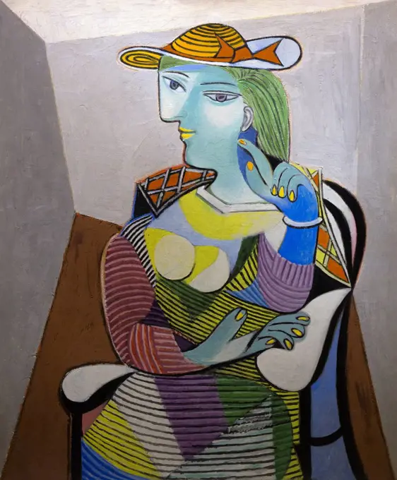 Portrait of Marie-Therese, by Pablo Picasso, 1937, Musee Picasso, Paris, France, Europe