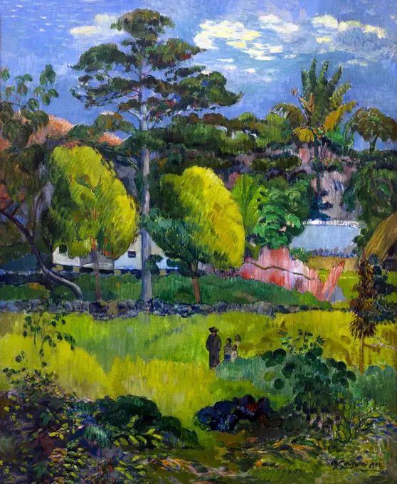 Landscape, Paysage, by Paul Gauguin, 1901, Musee de L'Orangerie, Paris, France, Europe