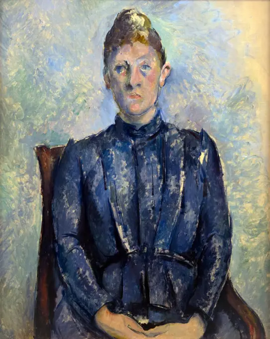 Portrait of Madame Cezanne, by Paul Cezanne, circa 1890, Musee de L'Orangerie, Paris, France, Europe