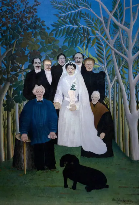 The Wedding Party, La Noce, by Henri Rousseau, circa 1905, Musee de L'Orangerie, Paris, France, Europe