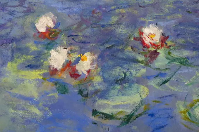 Nympheas, Water Lilies, by Claude Monet, 1918-1926, Musee de L'Orangerie, Paris, France, Europe