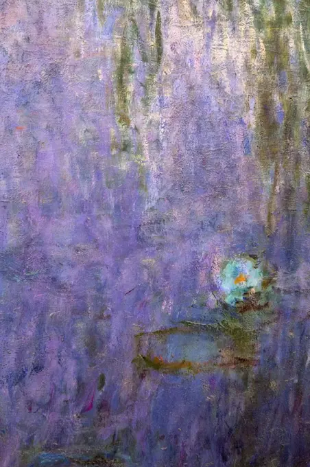 Nympheas, Water Lilies, by Claude Monet, 1918-1926, Musee de L'Orangerie, Paris, France, Europe