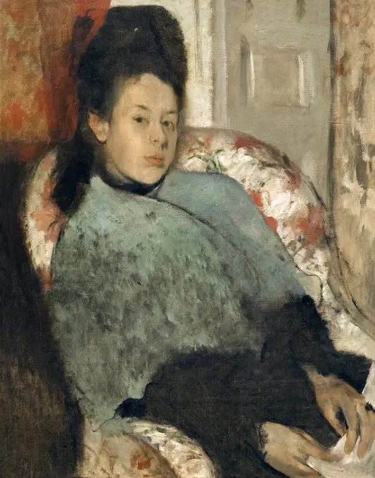 Portrait of Elena Carafa, by Edgar Degas, circa 1875, National Gallery, London, England, UK, GB, Europe