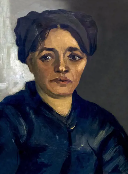 Head of a Peasant Woman, by Vincent van Gogh, circa 1884, National Gallery, London, England, UK, GB, Europe