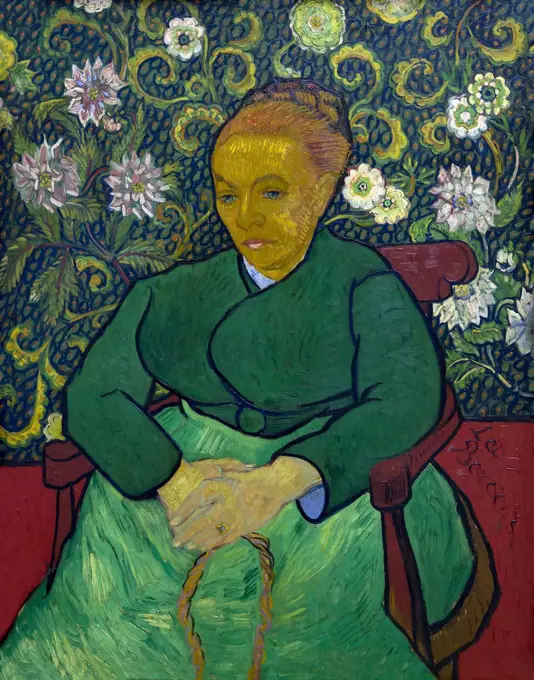 La Berceuse, Portrait of Madame Roulin, 1888-1889, Kroller-Muller Museum, Hoge Veluwe National Park, Otterlo, Netherlands, Europe