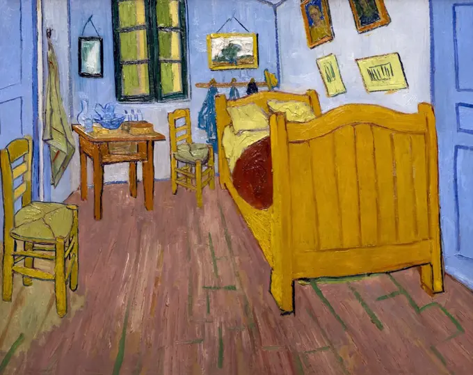 The Bedroom, by Vincent van Gogh, 1888, Netherlands, Europe