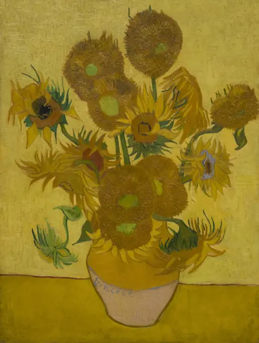 Sunflowers, by Vincent van Gogh, 1889, Netherlands, Europe