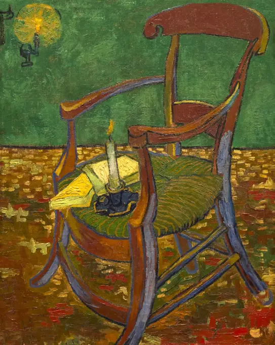 Gauguin's Chair, by Vincent van Gogh, 1888, Netherlands, Europe