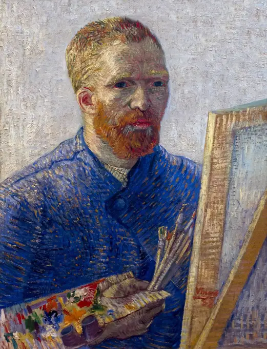 Self-Portrait as a Painter, by Vincent van Gogh, 1887-1888, Netherlands, Europe