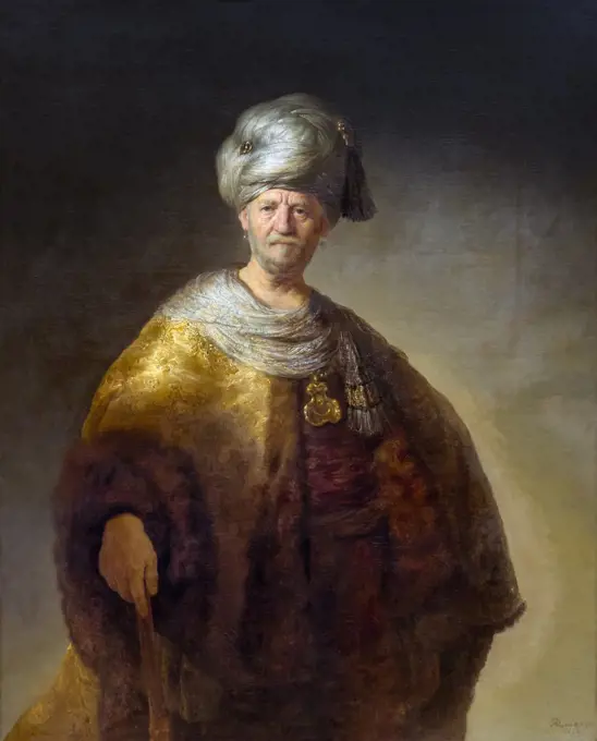 Man in Oriental Costume, The Noble Slav, Rembrandt, 1632, Metropolitan Museum of Art, Manhattan, New York City, USA, North America