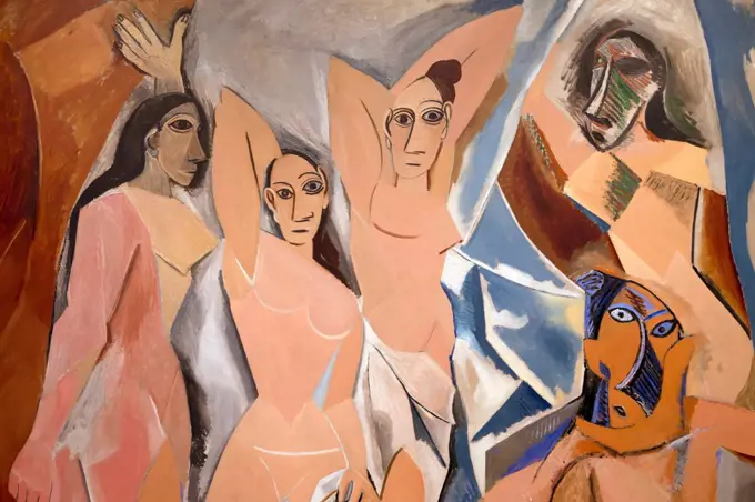 Detail, Les Demoiselles d'Avignon, Pablo Picasso, 1907,