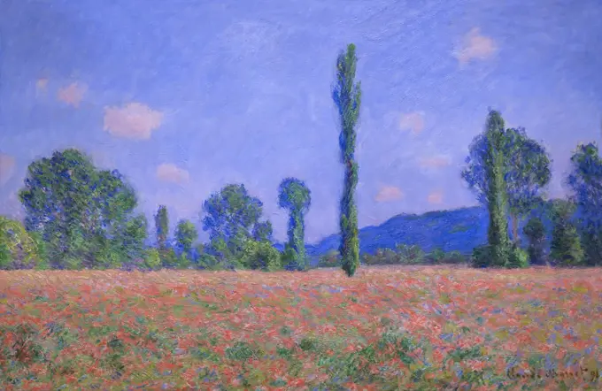 Poppy Field, Giverney, Claude Monet, 1890-1891,Art Institute of Chicago, Chicago, Illinois, USA, North America,