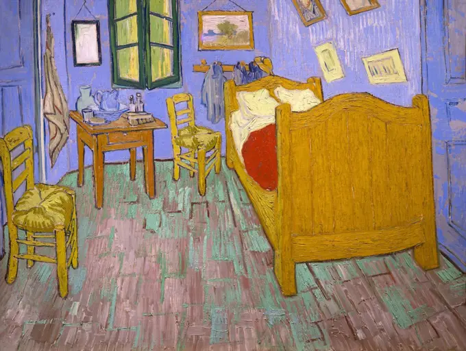 The Bedroom, Vincent van Gogh, 1889, Art Institute of Chicago, Chicago, Illinois, USA, North America,