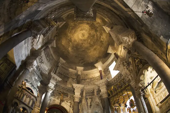 Interiors of a cathedral, Cathedral Of St. Duje, Split, Dalmatia, Croatia