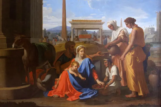 Russia, Saint Petersburg, Hermitage State Museum, Holy Family in Egypt, Nicolas Poussin, 1657