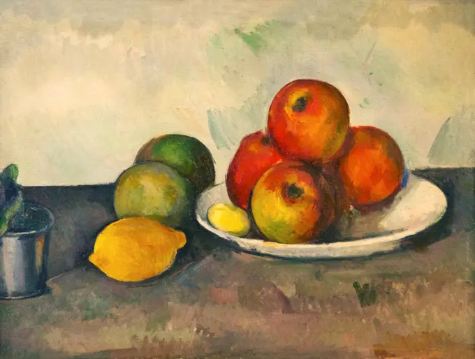  Still life with apples, by Paul Cezanne, circa 1890, Russia, Saint Petersburg, State Hermitage Museum,