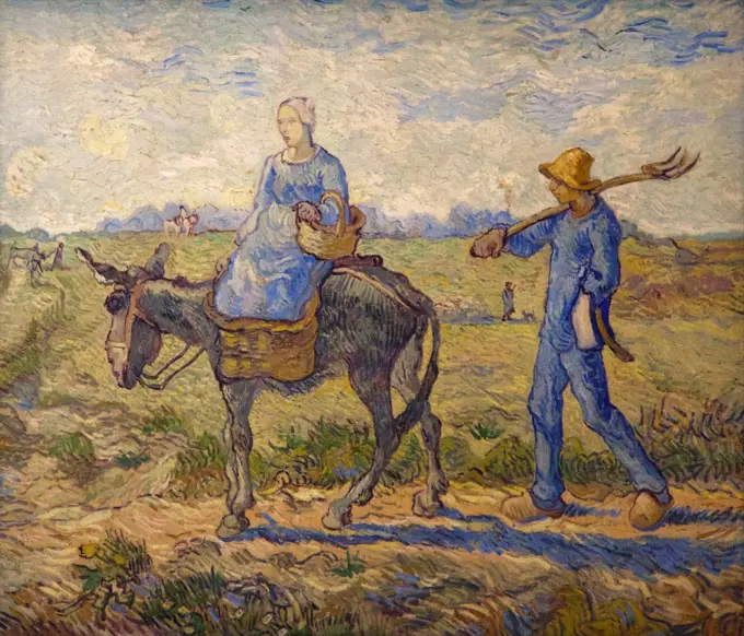 Russia, Saint Petersburg, State Hermitage Museum, Morning: Going out to work, after Millet, by Vincent van Gogh, 1890