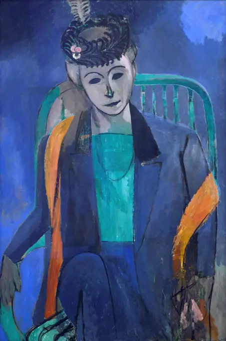 Russia, Saint Petersburg, State Hermitage Museum, Portrait of Artist's Wife, by Henri Matisse, 1913