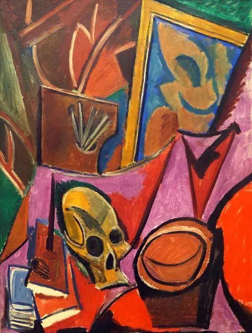 Russia, Saint Petersburg, State Hermitage Museum, Composition with skull, by Pablo Picasso, 1908