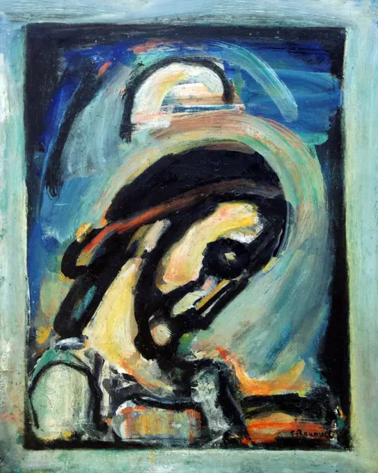 Russia, Saint Petersburg, State Hermitage Museum, Head of Jesus Christ, by Georges Rouault, 1939