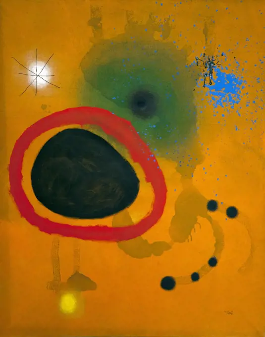 Cercle Rouge Etolie Red Circle at Night by Joan Miro, 1965