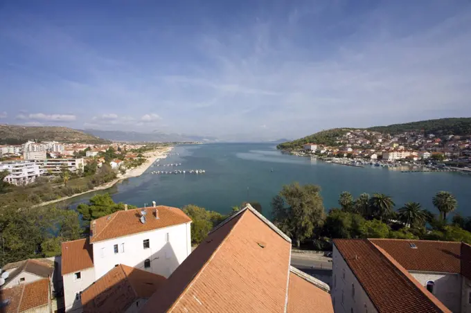 High angle view of a town, Trogir, Split-Dalmatia County, Croatia