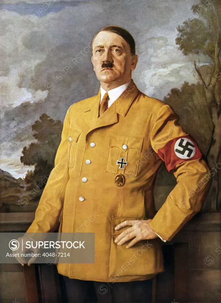 OUR FUHRER, a portrait of Adolf Hitler by Heinrich Knirr. Ca. 1940.