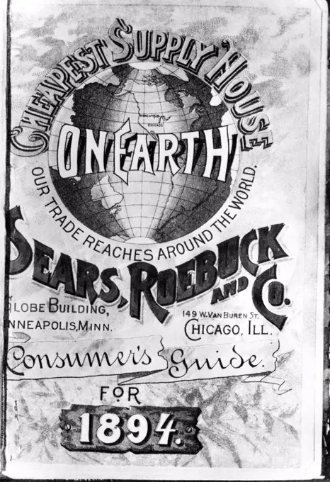 The front cover of the original 1894 Sears catalog.