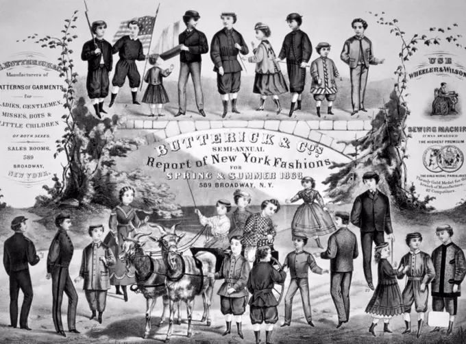 Butterick & Co.'s Semi-Annual Report of New York Fashions for Spring & Summer, 1868. Photo: Courtesy Everett Collection