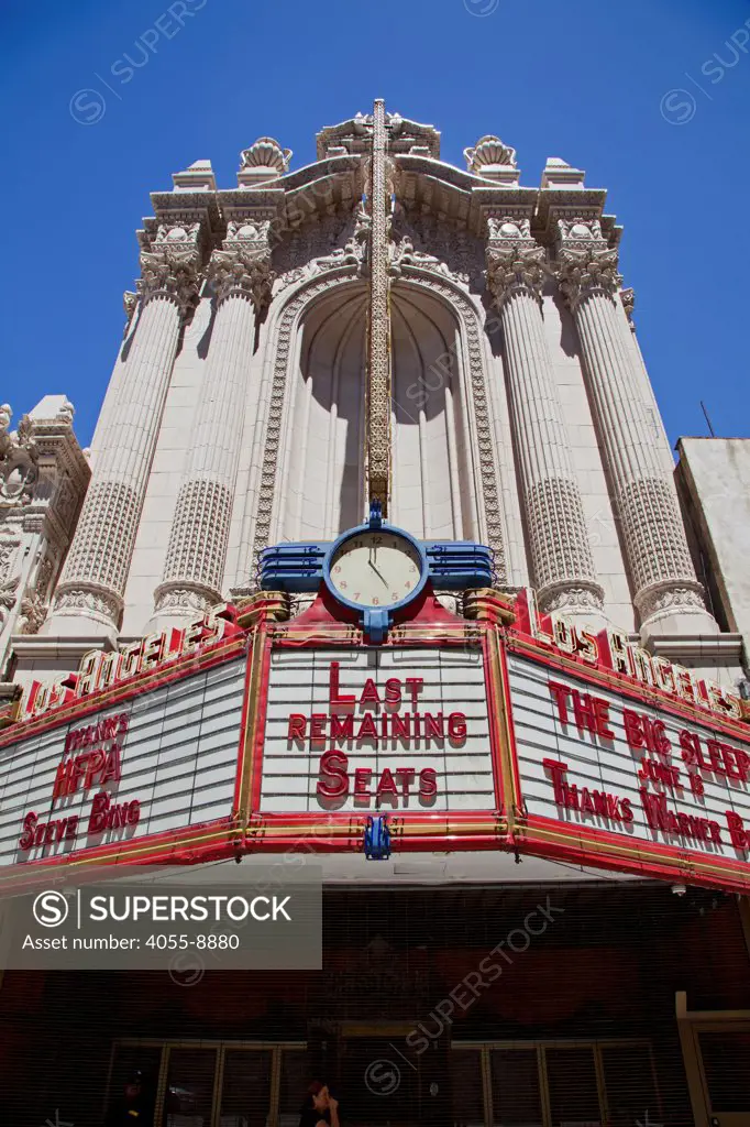 Los Angeles Theatre Marquis, Broadway, Downtown Los Angeles, California, USA