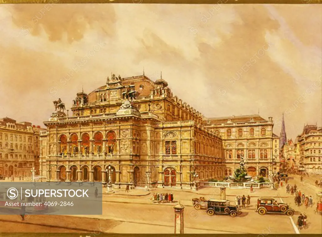 Vienna Opera House, Vienna, Austria, c.1920 watercolour