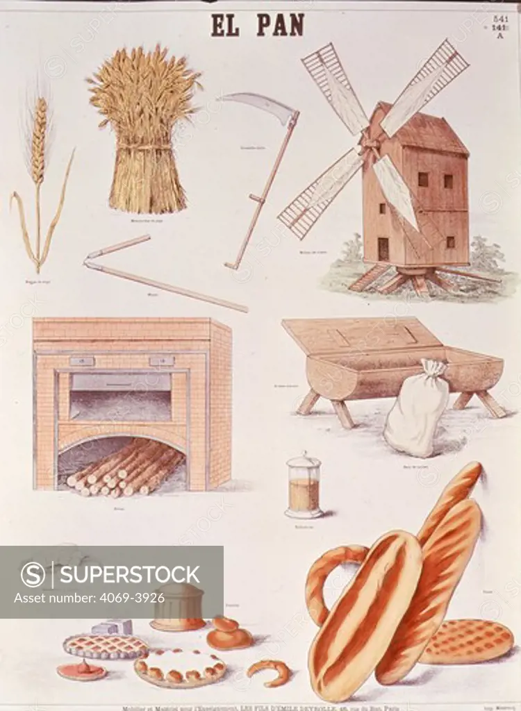 El Pan (Bread), educational poster