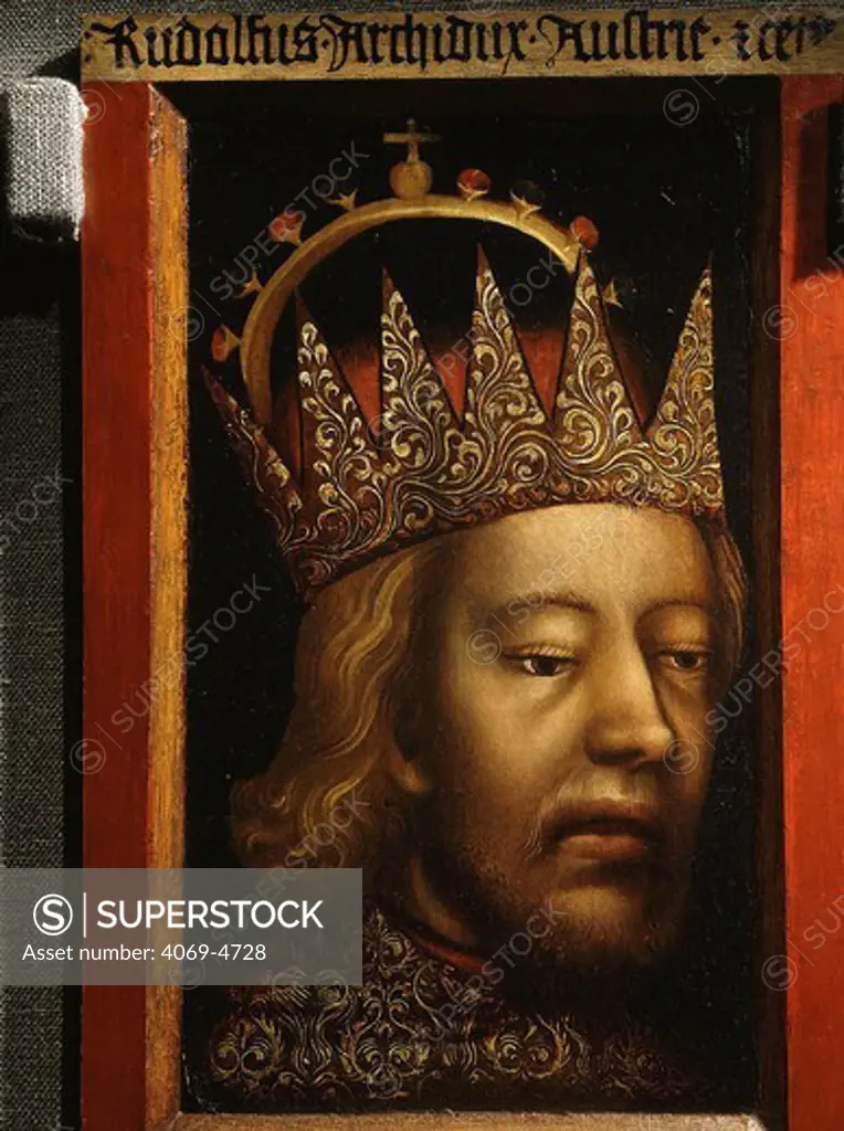 RUDOLPH IV, 1358-65 Habsburg Duke of Austria, founder of St Stephen's cathedral, Vienna, c. 1360-65 Gothic portrait