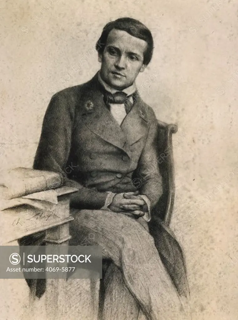 Louis PASTEUR, 1822-95 French chemist and microbiologist, as a student ...