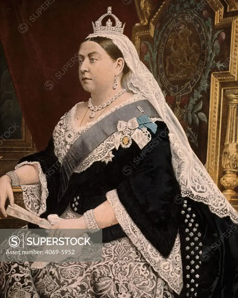 VICTORIA, 1819-1901 Queen of England, 1886 engraving after photograph by Alexander Bassano