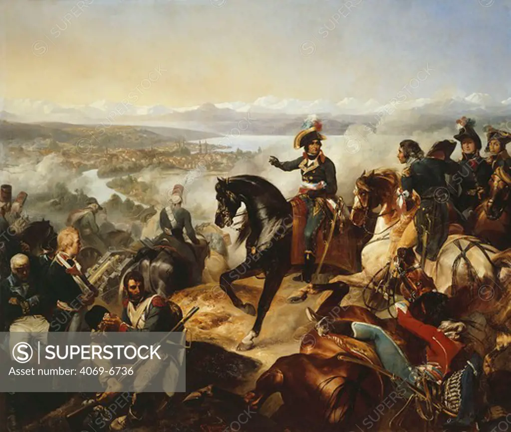 The Battle of Zurich, September 25, 1799, French victory under MarZchal MassZna over the Austro-Russian army of Field Marshal Suvorov, 19th century