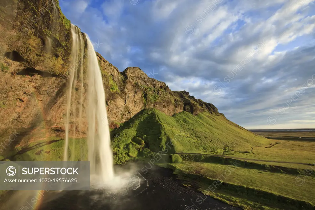 Seljalandsfoss waterfall. Southern Iceland. July 2009.